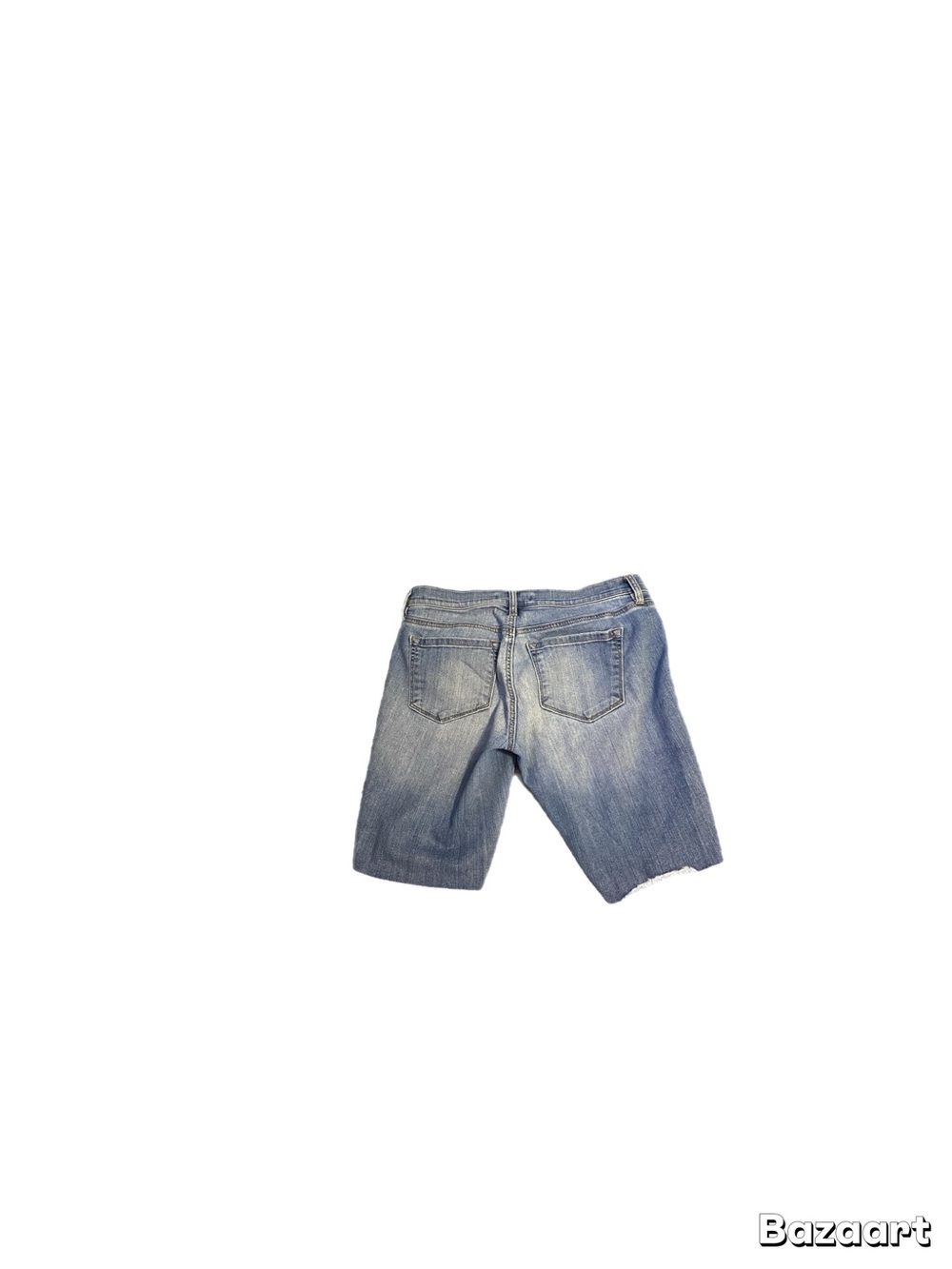 LOFT Distressed Denim Bermuda Shorts - Blue - Picture 2 of 6